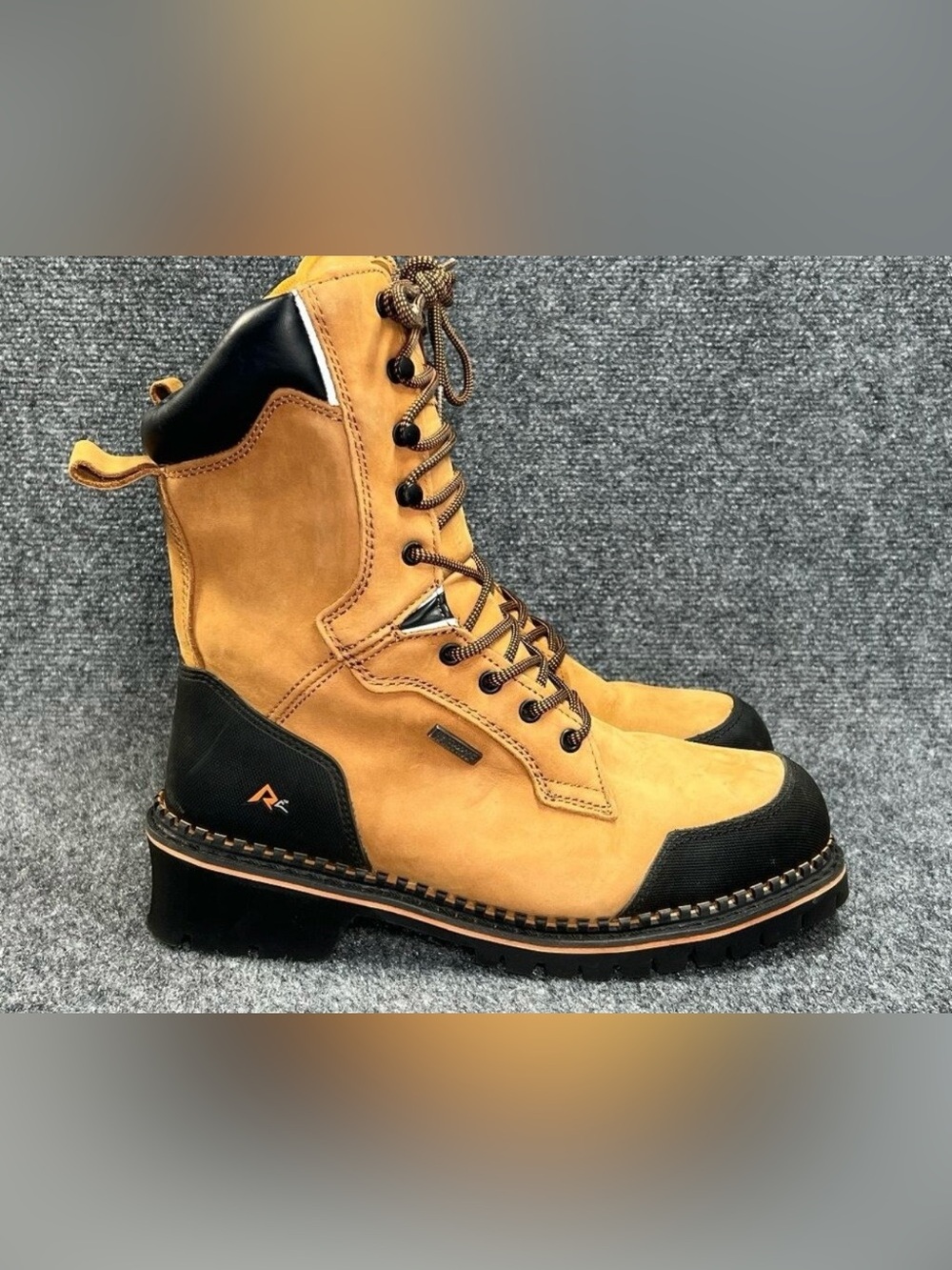Ridgecut Toughwear Logger Boots Men's 11 Brown Leather Waterproof Steel Toe